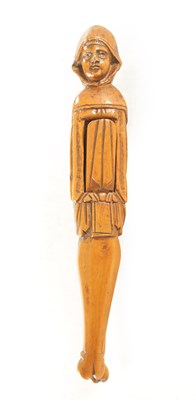 Lot 1152 - AN 18TH CENTURY CONTINENTAL CARVED BOXWOOD NUTCRACKER