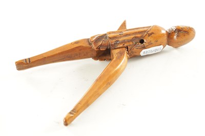 Lot 1152 - AN 18TH CENTURY CONTINENTAL CARVED BOXWOOD NUTCRACKER