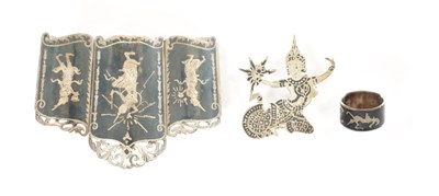 Lot 145 - A COLLECTION OF SIAMESE SILVER JEWELLERY