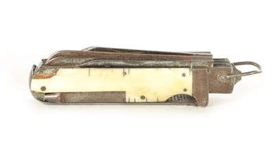 Lot 571 - AN OVERSIZED 19TH CENTURY COACHMAN'S MULTI BLADE FOLDING POCKET KNIFE