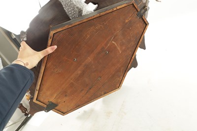 Lot 1105 - A 19TH CENTURY BLACK FOREST CARVED OAK HANGING WALL CLOCK