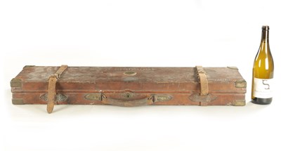 Lot 511 - A FINE QUALITY EARLY 20TH CENTURY PURDY & SONS OAK AND LEATHER GUN CASE
