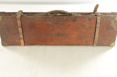 Lot 511 - A FINE QUALITY EARLY 20TH CENTURY PURDY & SONS OAK AND LEATHER GUN CASE