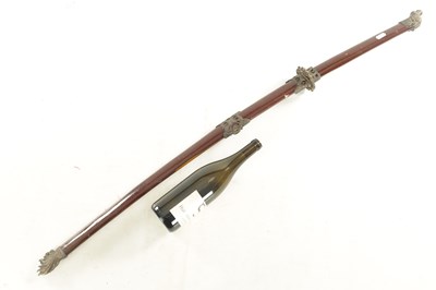 Lot 198 - A JAPANESE MEIJI PERIOD STYLE BRASS MOUNTED SAMURAI SWORD