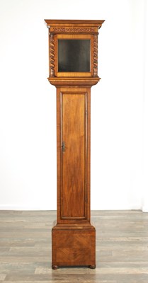 Lot 1111 - A MODERN CUSTOM MADE WILLIAM AND MARY STYLE 10 INCH WALNUT LONGCASE CLOCK CASE