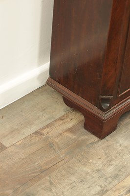 Lot 1133 - ENOCH HAWKSEY, NANTWICH A GEORGE III EIGHT-DAY FIGURED MAHOGANY LONGCASE CLOCK