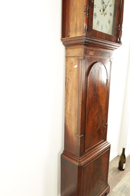 Lot 1133 - ENOCH HAWKSEY, NANTWICH A GEORGE III EIGHT-DAY FIGURED MAHOGANY LONGCASE CLOCK