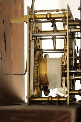 Lot 1133 - ENOCH HAWKSEY, NANTWICH A GEORGE III EIGHT-DAY FIGURED MAHOGANY LONGCASE CLOCK