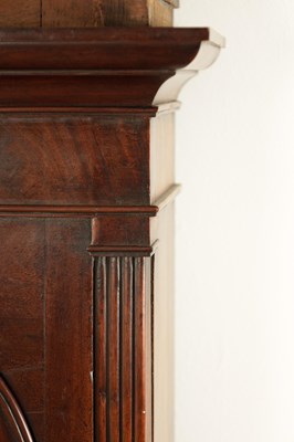 Lot 1133 - ENOCH HAWKSEY, NANTWICH A GEORGE III EIGHT-DAY FIGURED MAHOGANY LONGCASE CLOCK