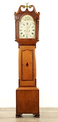 Lot 1091 - BUCHANAN, BOSTON AN GEORGE III OAK AND MAHOGANY EIGHT DAY LINCOLNSHIRE LONGCASE CLOCK