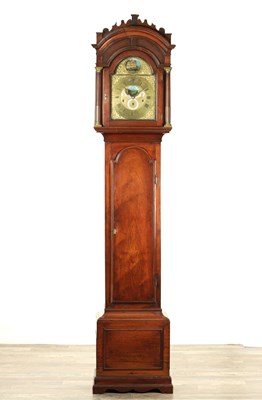 Lot 1013 - JAMES GIBB, STOCKTON. AN IMPRESSIVE MID 18TH CENTURY THREE-TRAIN MUSICAL LONGCASE CLOCK