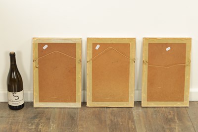 Lot 164 - A SET OF THREE JAPANESE MEIJI PERIOD WATERCOLOURS ON SILK