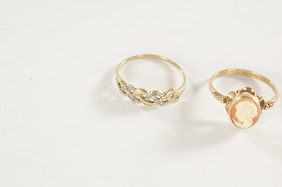 Lot 290 - A COLLECTION OF THREE 9CT GOLD RINGS