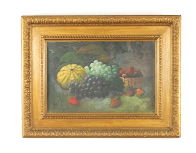 Lot 904 - A 19TH CENTURY PASTEL STILL LIFE OF FRUIT