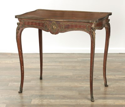 Lot 1304 - A GOOD 19TH CENTURY FRENCH KINGWOOD PARQUETRY INLAID AND ORMOLU MOUNTED SIDE TABLE