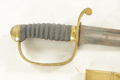 Lot 524 - A 19TH CENTURY POLICE CUTLASS WITH LOCKING SCABBARD