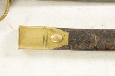 Lot 524 - A 19TH CENTURY POLICE CUTLASS WITH LOCKING SCABBARD