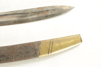 Lot 524 - A 19TH CENTURY POLICE CUTLASS WITH LOCKING SCABBARD