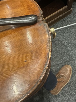 Lot 617 - AN INTERESTING ENGLISH CELLO SIGNED IN PENCIL WILLIAM HOWARTH