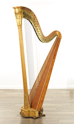 Lot 619 - SEBASTIAN ERARD, 18 GREAT MARLBOROUGH STREET LONDON. A FINE LATE 19TH CENTURY 43 STRING EIGHT PEDAL CONCERT HARP