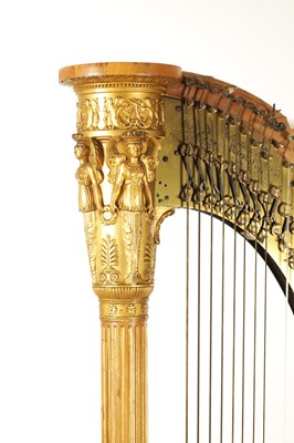 Lot 619 - SEBASTIAN ERARD, 18 GREAT MARLBOROUGH STREET LONDON. A FINE LATE 19TH CENTURY 43 STRING EIGHT PEDAL CONCERT HARP