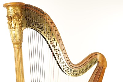 Lot 619 - SEBASTIAN ERARD, 18 GREAT MARLBOROUGH STREET LONDON. A FINE LATE 19TH CENTURY 43 STRING EIGHT PEDAL CONCERT HARP