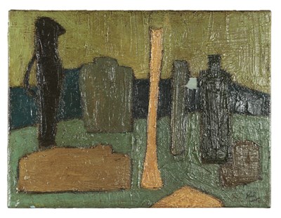 Lot 899 - IN THE MANNER OF NICOLAS DE STAEL (1914-1955) OIL ON CANVAS