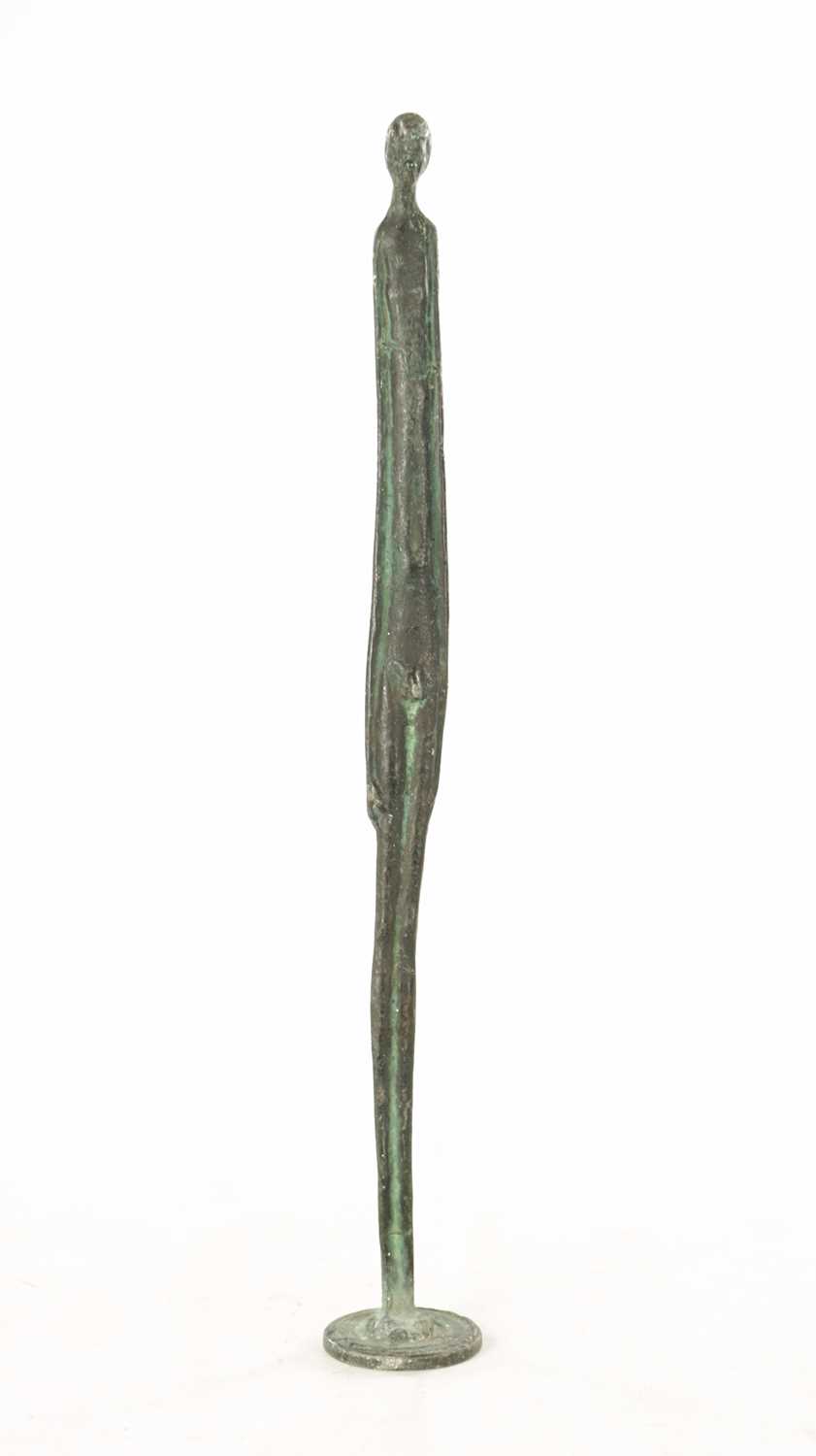 Lot 751 - A LEAD PATINATED BRONZE FIGURE OF THE ETRUSCAN SCULPTURE " OMBRA DELLA SERA"