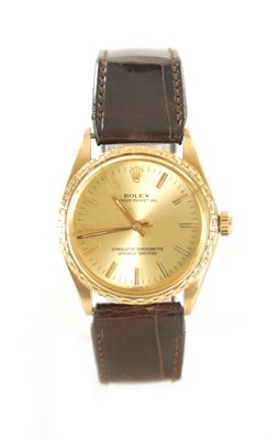 Lot 363 - A GENTLEMEN'S 1970 18CT GOLD ROLEX OYSTER WRIST WATCH WITH MONREAU BEZEL