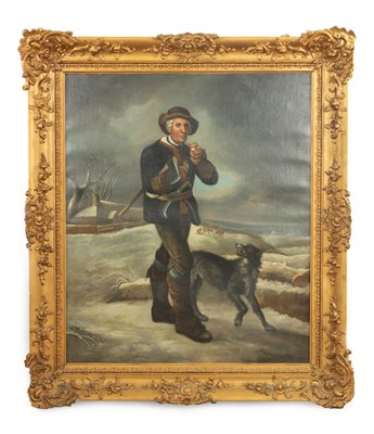 Lot 910 - J. BARKER (BRITISH, 19TH CENTURY) 'THE WOODSMAN' AFTER THOMAS BARKER OF BATH