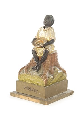 Lot 828 - A BLACKAMOOR NODDING HEAD COLLECTION MONEY BOX CIRCA 1900