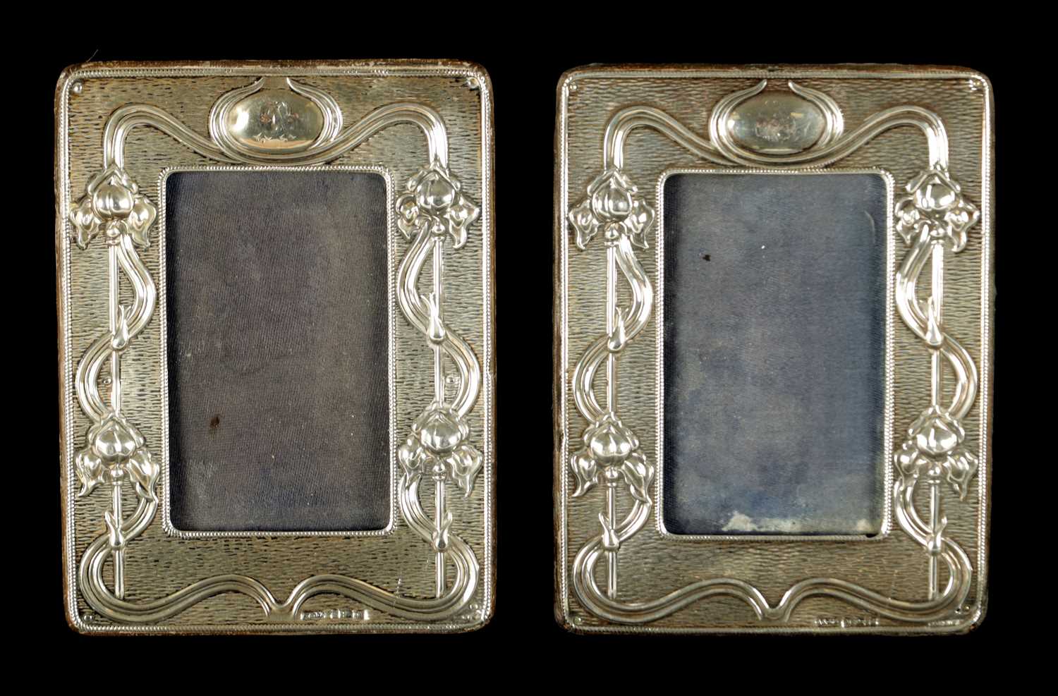 Lot 429 - A PAIR OF EDWARDIAN FRONTED ZIMMERMAN ART NOUVEAU PICTURE FRAMES