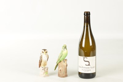 Lot 100 - TWO 19TH CENTURY ERNST BOHNE & SOHNE PORCELAIN SCULPTURES OF BIRDS