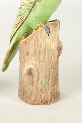 Lot 100 - TWO 19TH CENTURY ERNST BOHNE & SOHNE PORCELAIN SCULPTURES OF BIRDS