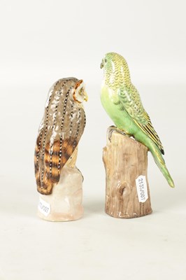 Lot 100 - TWO 19TH CENTURY ERNST BOHNE & SOHNE PORCELAIN SCULPTURES OF BIRDS