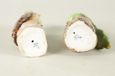 Lot 100 - TWO 19TH CENTURY ERNST BOHNE & SOHNE PORCELAIN SCULPTURES OF BIRDS