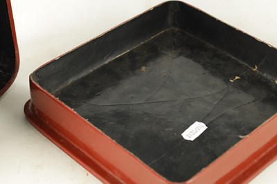 Lot 141 - A 19TH CENTURY CHINESE CINNABAR LACQUERED BOX
