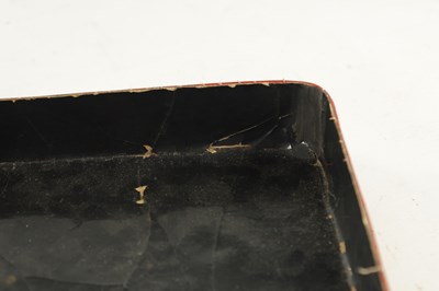Lot 141 - A 19TH CENTURY CHINESE CINNABAR LACQUERED BOX