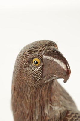 Lot 897 - A LATE 19TH CENTURY CARVED SCULPTURE OF AN EAGLE