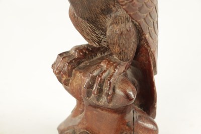 Lot 897 - A LATE 19TH CENTURY CARVED SCULPTURE OF AN EAGLE