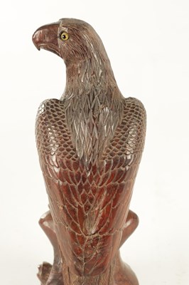 Lot 897 - A LATE 19TH CENTURY CARVED SCULPTURE OF AN EAGLE