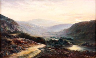 Lot 404 - G.A. COLEMAN OIL ON BOARD Landscape 36cm high...