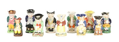 Lot 91 - A COLLECTION OF ELEVEN 19TH AND 20TH CENTURY STAFFORDSHIRE TOBY JUGS