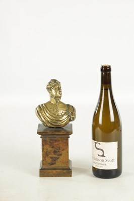 Lot 781 - A 19TH CENTURY BRONZE BUST OF GEORGE IV