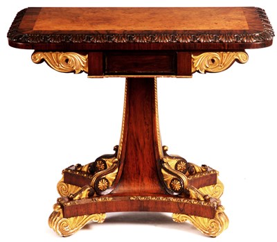 Lot 751 - A fine late Regency Burr Elm, Rosewood and...