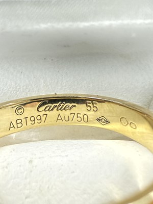 Lot 235 - AN 18CT GOLD CARTIER LOVE RING