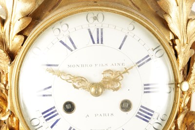 Lot 1203 - MONBRO FILS AINE, A PARIS. A 19TH CENTURY FRENCH ORMOLU CARTEL CLOCK