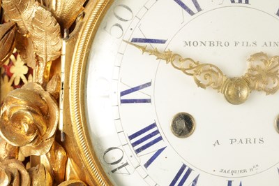 Lot 1203 - MONBRO FILS AINE, A PARIS. A 19TH CENTURY FRENCH ORMOLU CARTEL CLOCK