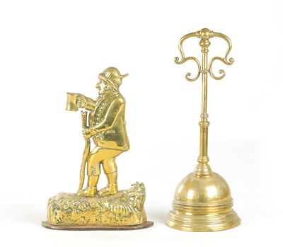 Lot TWO 19TH CENTURY BRASS DOORSTOPS