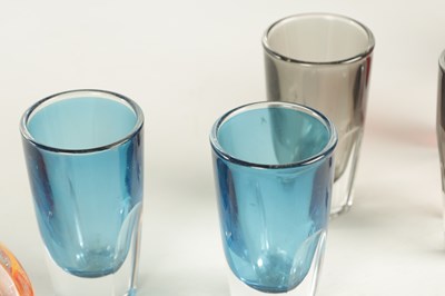 Lot 7 - A JANE CHARLES GLASS PERFUME BOTTLE, A JUPITER GLASS PAPERWEIGHT, AND A SET OF EIGHT WATERFORD CRYSTAL SHOT GLASSES